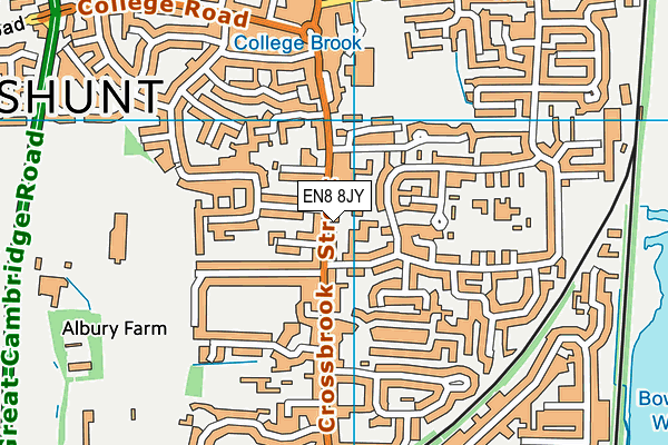 EN8 8JY map - OS VectorMap District (Ordnance Survey)