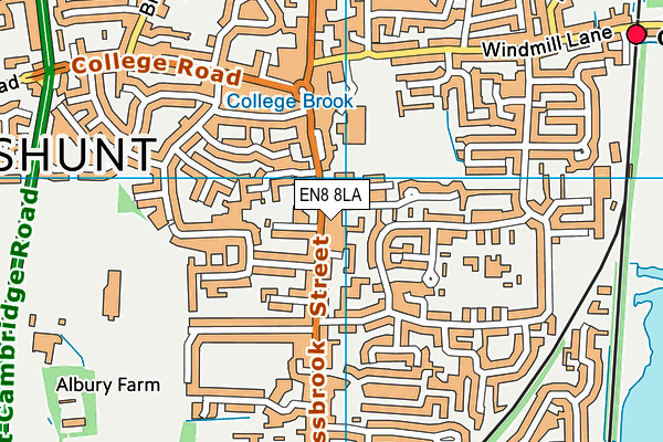 EN8 8LA map - OS VectorMap District (Ordnance Survey)