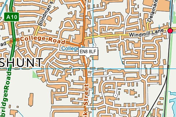 EN8 8LF map - OS VectorMap District (Ordnance Survey)