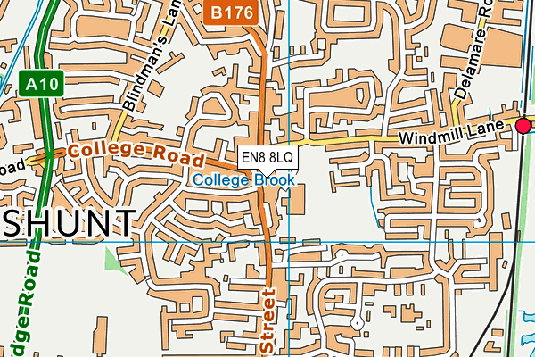 EN8 8LQ map - OS VectorMap District (Ordnance Survey)
