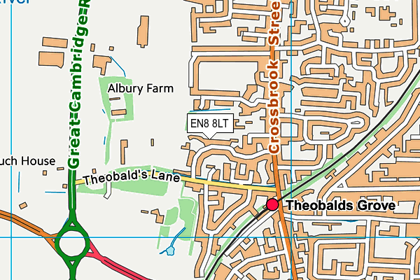 EN8 8LT map - OS VectorMap District (Ordnance Survey)