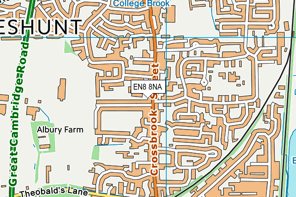 EN8 8NA map - OS VectorMap District (Ordnance Survey)