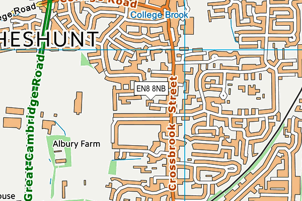EN8 8NB map - OS VectorMap District (Ordnance Survey)