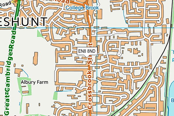 EN8 8ND map - OS VectorMap District (Ordnance Survey)