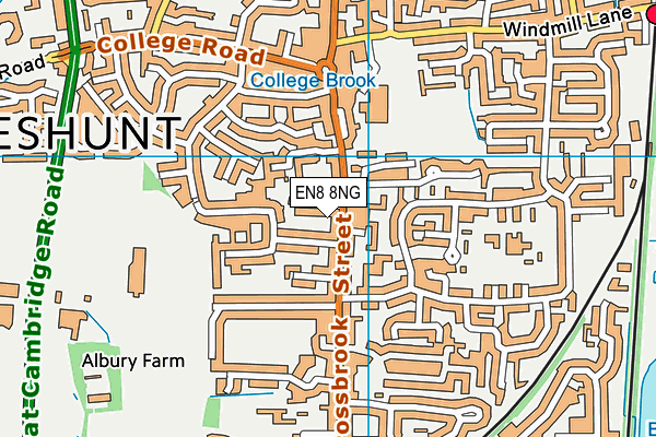 EN8 8NG map - OS VectorMap District (Ordnance Survey)