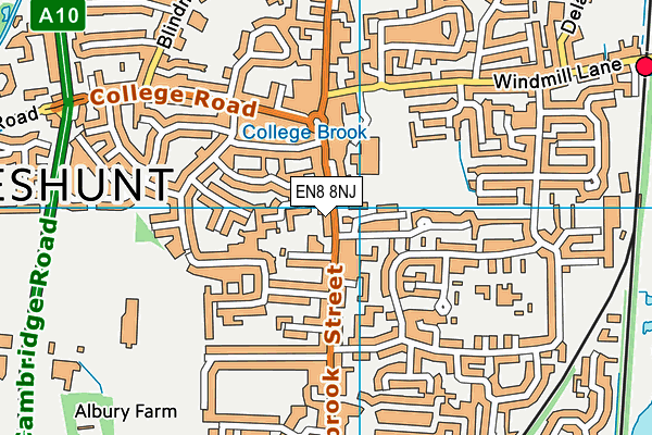 EN8 8NJ map - OS VectorMap District (Ordnance Survey)
