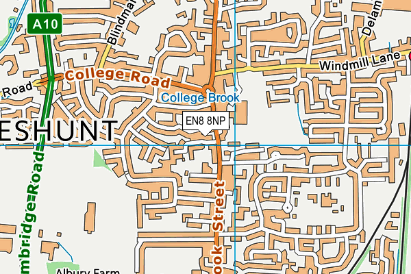 EN8 8NP map - OS VectorMap District (Ordnance Survey)