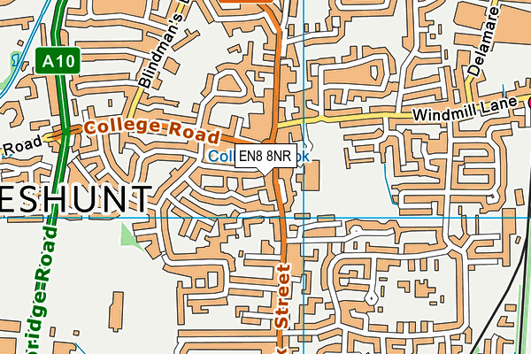 EN8 8NR map - OS VectorMap District (Ordnance Survey)