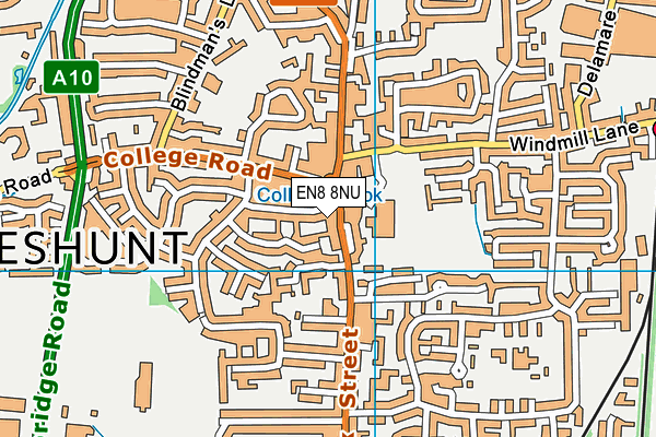 EN8 8NU map - OS VectorMap District (Ordnance Survey)