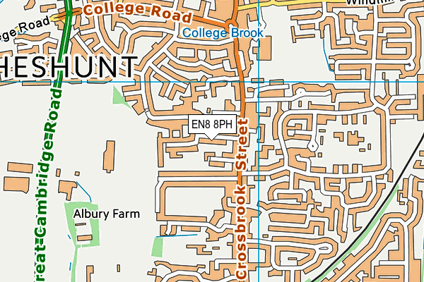 EN8 8PH map - OS VectorMap District (Ordnance Survey)