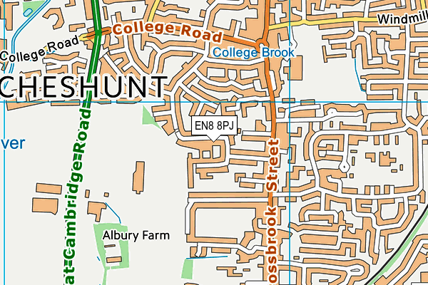 EN8 8PJ map - OS VectorMap District (Ordnance Survey)