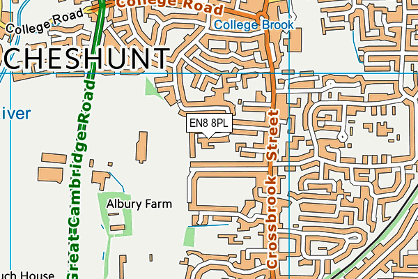 EN8 8PL map - OS VectorMap District (Ordnance Survey)