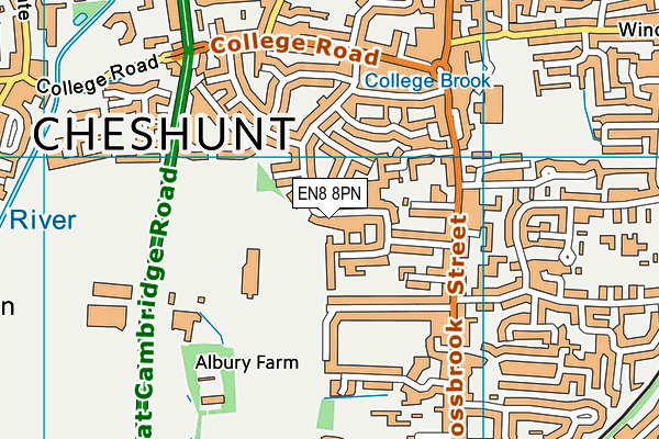 EN8 8PN map - OS VectorMap District (Ordnance Survey)