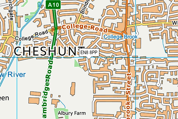 EN8 8PP map - OS VectorMap District (Ordnance Survey)