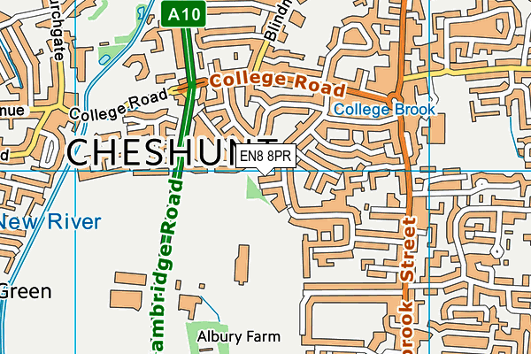 EN8 8PR map - OS VectorMap District (Ordnance Survey)