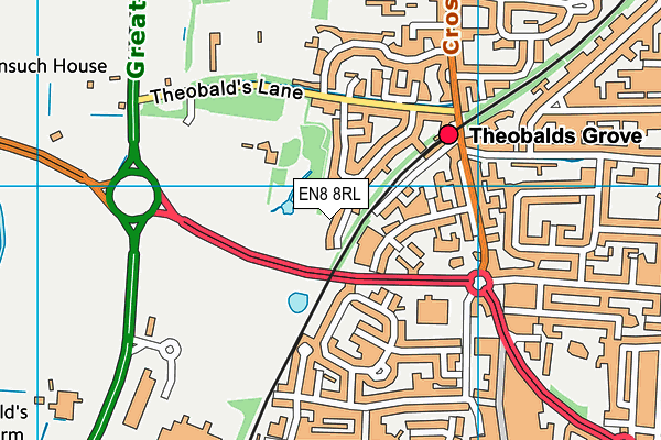 EN8 8RL map - OS VectorMap District (Ordnance Survey)