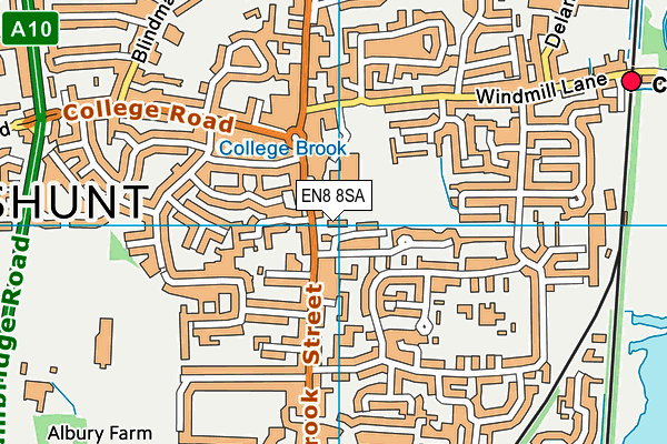 EN8 8SA map - OS VectorMap District (Ordnance Survey)