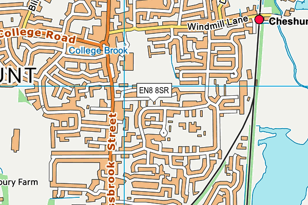 EN8 8SR map - OS VectorMap District (Ordnance Survey)