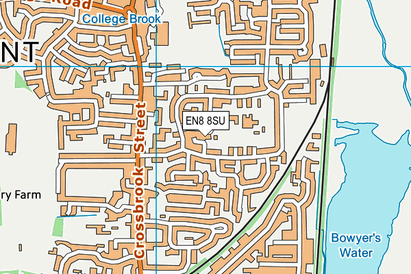 EN8 8SU map - OS VectorMap District (Ordnance Survey)