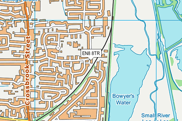 EN8 8TR map - OS VectorMap District (Ordnance Survey)