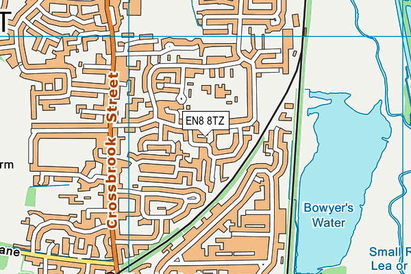 EN8 8TZ map - OS VectorMap District (Ordnance Survey)