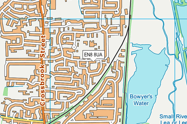 EN8 8UA map - OS VectorMap District (Ordnance Survey)