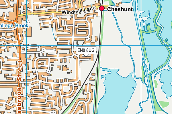 EN8 8UG map - OS VectorMap District (Ordnance Survey)