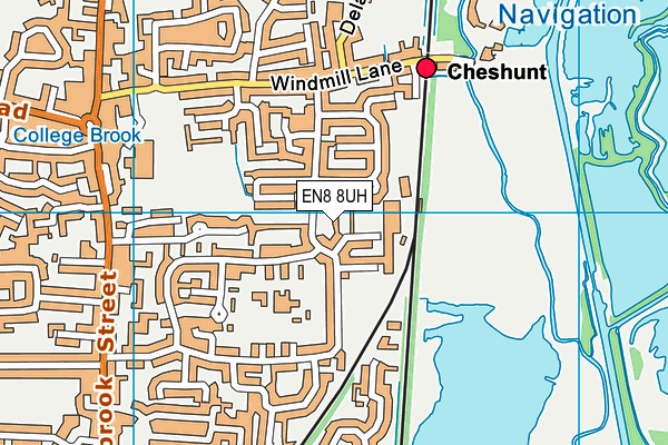 EN8 8UH map - OS VectorMap District (Ordnance Survey)