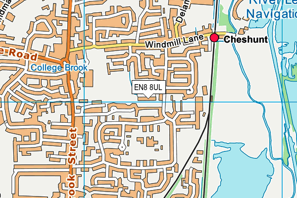 EN8 8UL map - OS VectorMap District (Ordnance Survey)