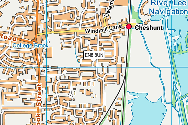 EN8 8UN map - OS VectorMap District (Ordnance Survey)