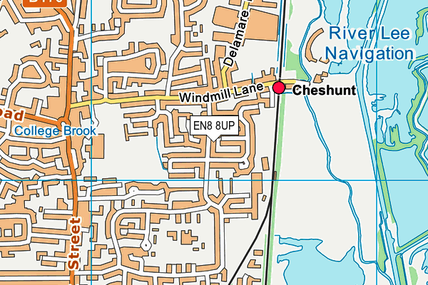 EN8 8UP map - OS VectorMap District (Ordnance Survey)