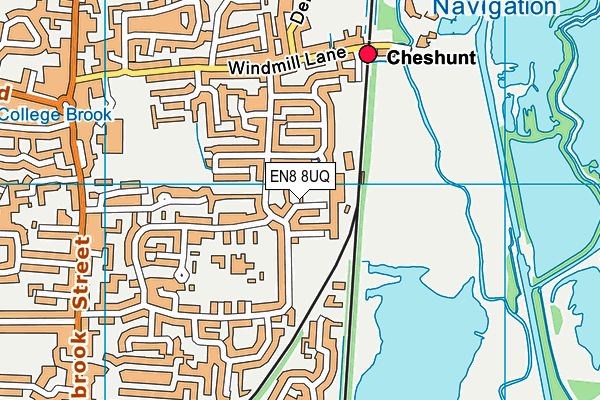 EN8 8UQ map - OS VectorMap District (Ordnance Survey)