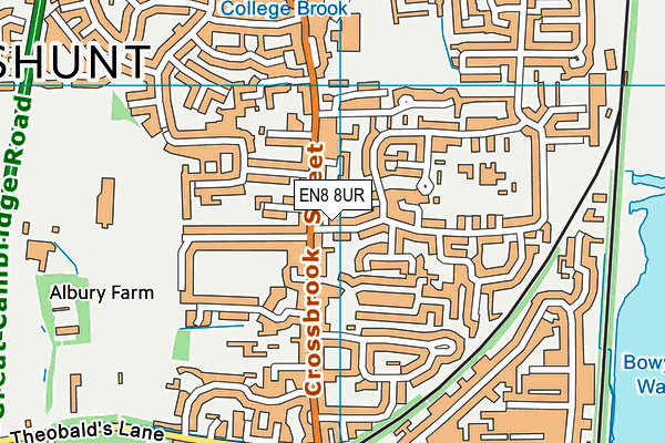 EN8 8UR map - OS VectorMap District (Ordnance Survey)