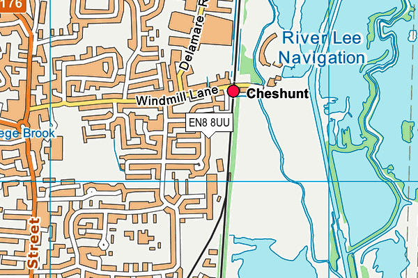 EN8 8UU map - OS VectorMap District (Ordnance Survey)