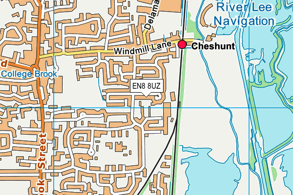 EN8 8UZ map - OS VectorMap District (Ordnance Survey)