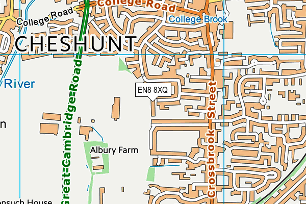 EN8 8XQ map - OS VectorMap District (Ordnance Survey)