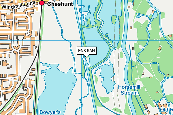 EN8 9AN map - OS VectorMap District (Ordnance Survey)