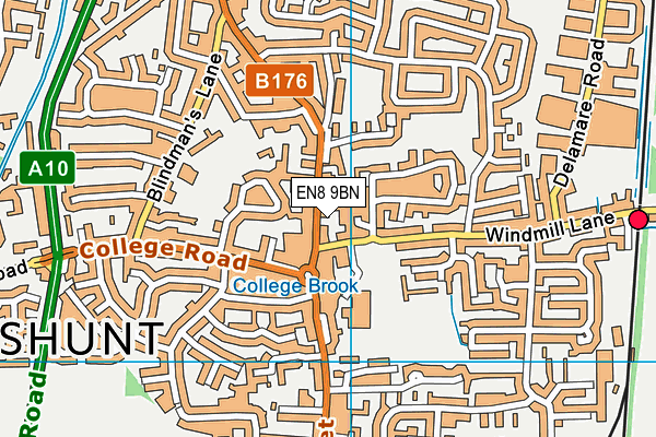 EN8 9BN map - OS VectorMap District (Ordnance Survey)