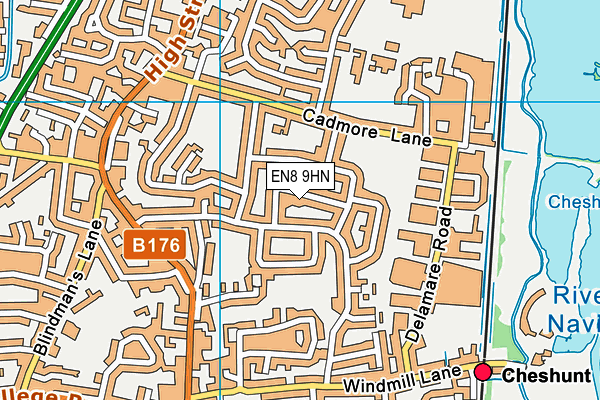 EN8 9HN map - OS VectorMap District (Ordnance Survey)