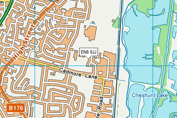EN8 9JJ map - OS VectorMap District (Ordnance Survey)