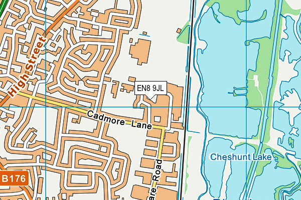 EN8 9JL map - OS VectorMap District (Ordnance Survey)