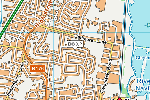 EN8 9JP map - OS VectorMap District (Ordnance Survey)