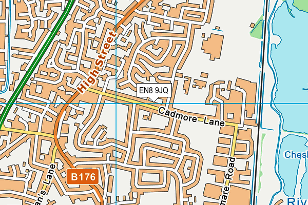 EN8 9JQ map - OS VectorMap District (Ordnance Survey)