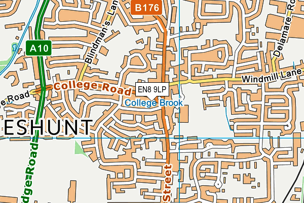 EN8 9LP map - OS VectorMap District (Ordnance Survey)