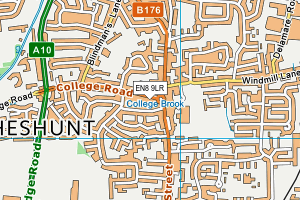 EN8 9LR map - OS VectorMap District (Ordnance Survey)