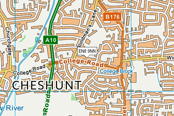 EN8 9NN map - OS VectorMap District (Ordnance Survey)