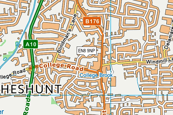 EN8 9NP map - OS VectorMap District (Ordnance Survey)