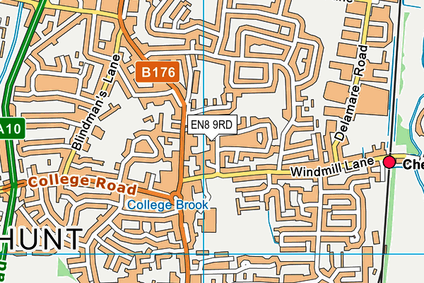 EN8 9RD map - OS VectorMap District (Ordnance Survey)