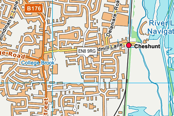 EN8 9RG map - OS VectorMap District (Ordnance Survey)