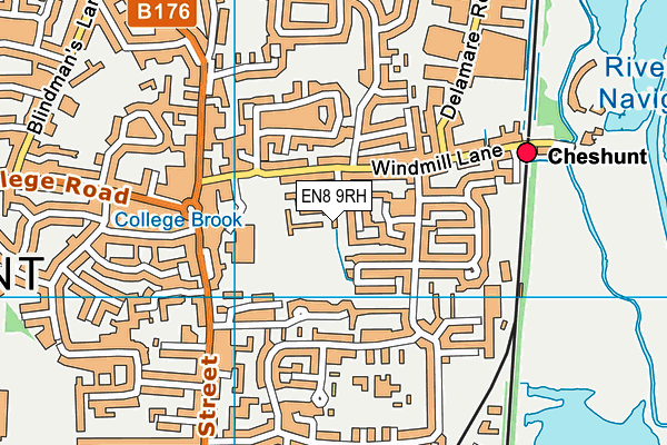 EN8 9RH map - OS VectorMap District (Ordnance Survey)